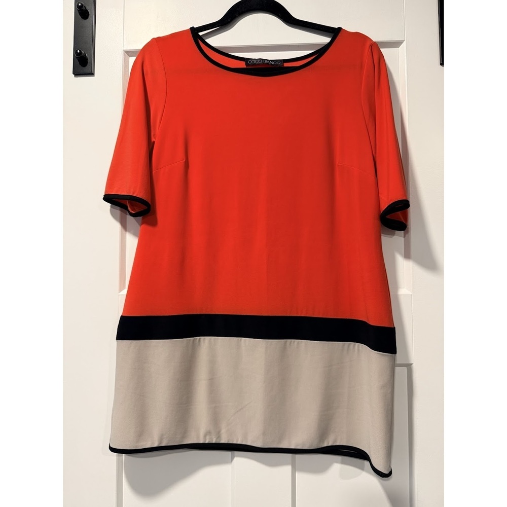 Color Block Coco Bianco Knit Tunic Ladies Size Medium